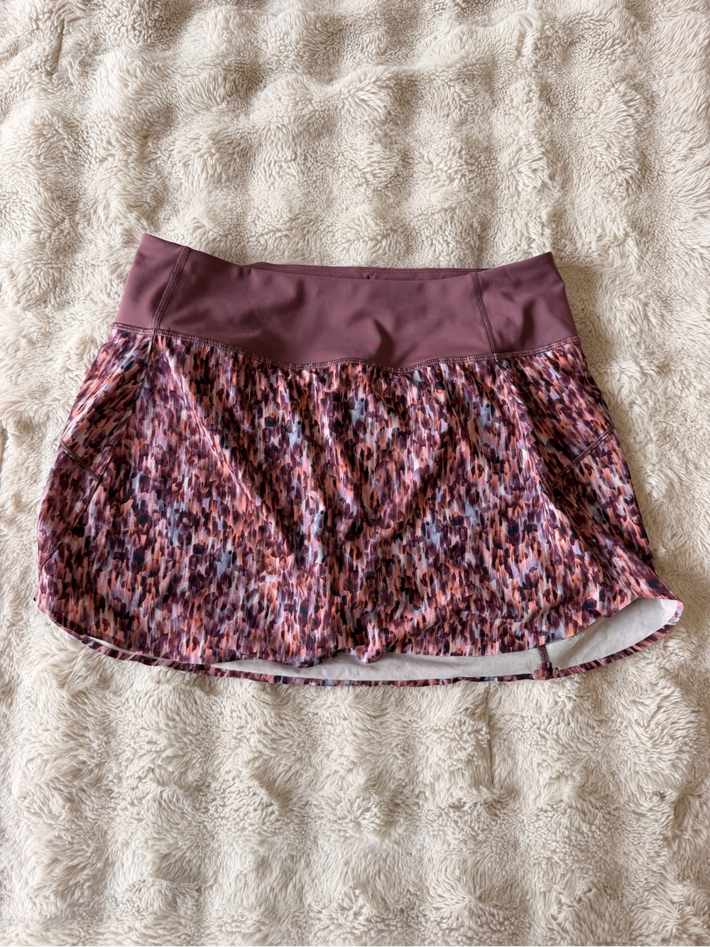 Athleta Mauve Pink Multi-Print Athletic Skirt